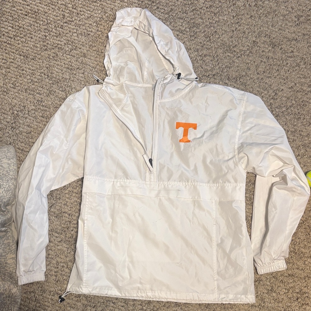 Champion Tennessee White Hooded Windbreaker